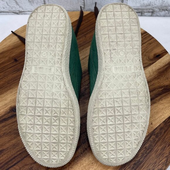 Puma Clyde Zoo O Lux Womens 6.5/37 Green Brown Meanie Real Leather Shoes RARE - Picture 14 of 16